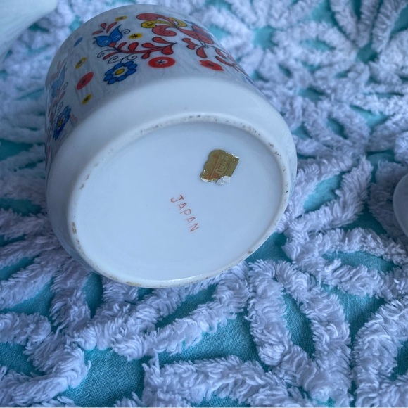 Vintage Teapot & Sugar bowl set Danish folk art partridge bird design MCM - Picture 5 of 8